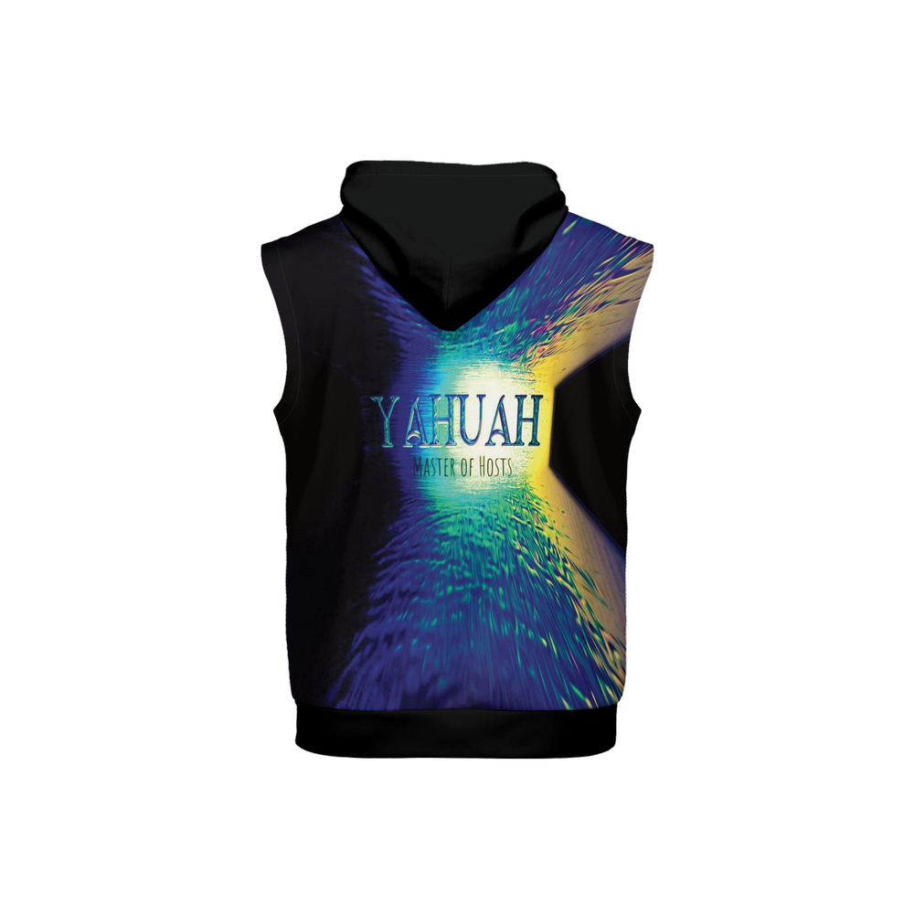 Yahuah-Master of Hosts 02-01 Sudadera con capucha unisex de ajuste regular sin mangas 