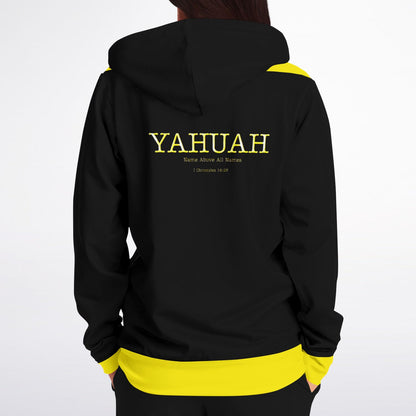 Yahuah-Name Above All Names 02-02 Designer Triblend Fleece Lined Unisex Zip Hoodie