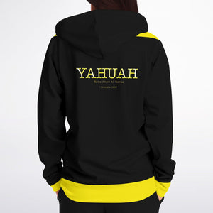 Yahuah-Name Above All Names 02-02 Sudadera con capucha unisex con cremallera completa 