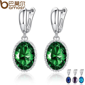 Platinum Plated Luxury AAA Zircon Earrings (4 colors)