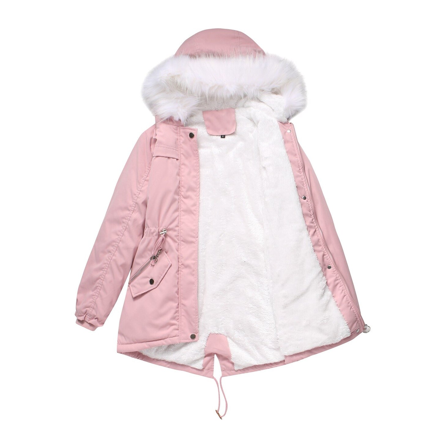 Solid Color Parka Jacket for Women (4 colors)