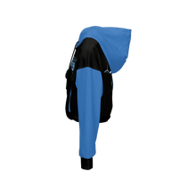 Cargar imagen en el visor de la galería, Yahuah Yahusha 01-06 Sudadera con capucha y cremallera completa con hombros caídos y diseño recortado 