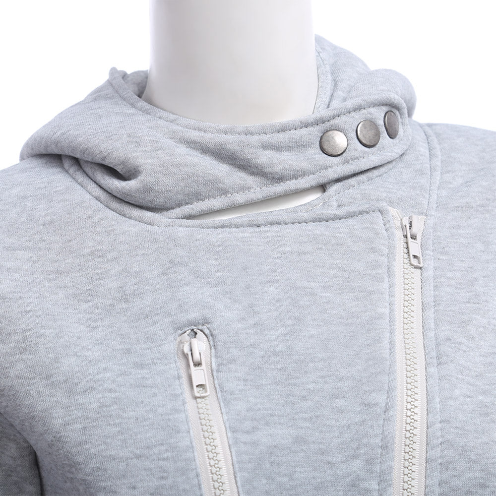 Full Zip Snap Button Hoodie (6 colors)