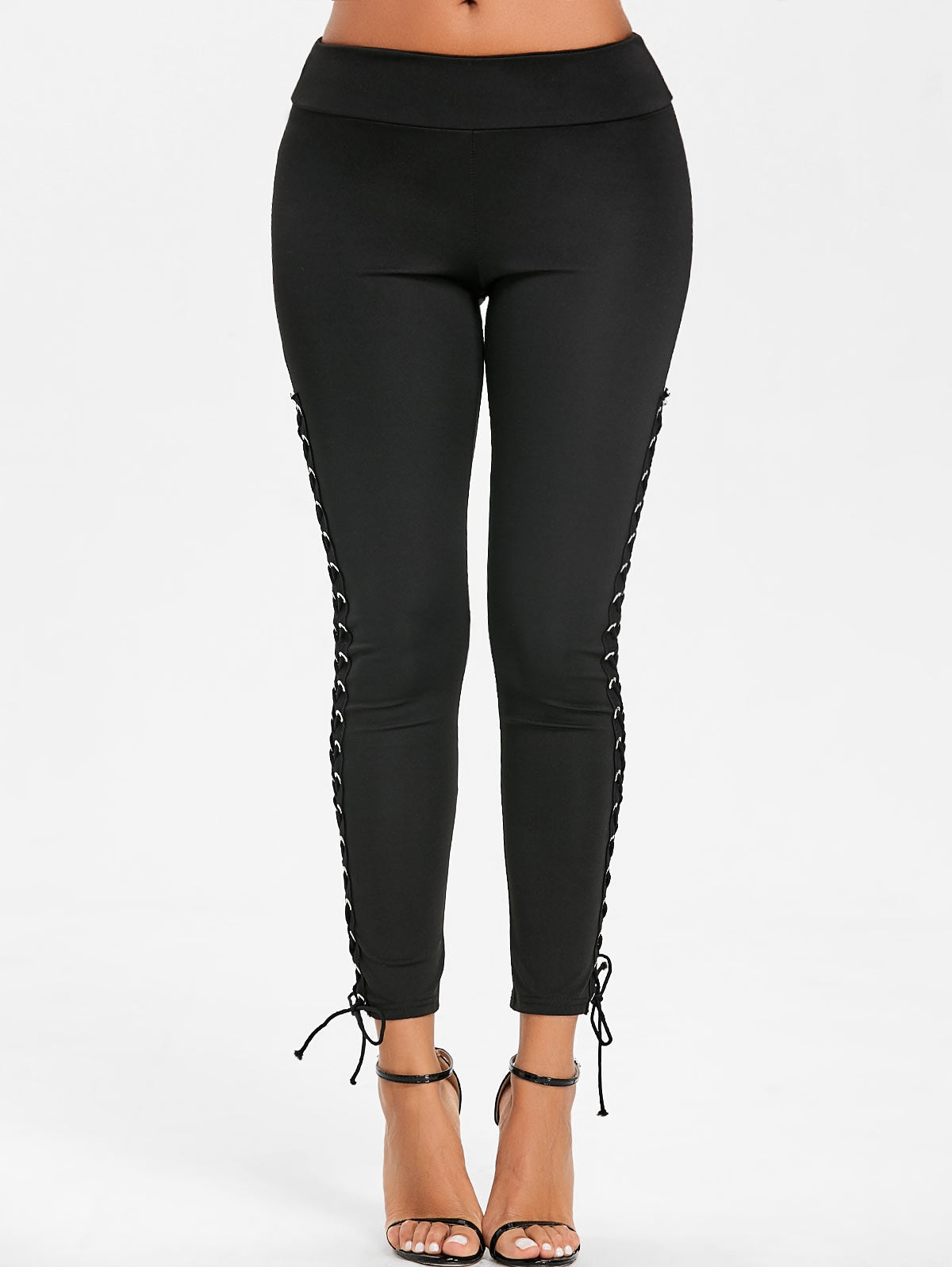 Lace Up Leggings with Grommet