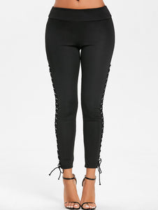 Lace Up Leggings with Grommet