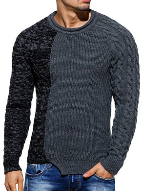 Spliced Raglan Sleeve Men's Sweater