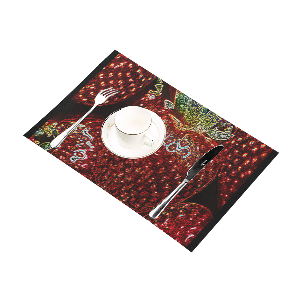 TRP Strawberries 01 Designer Placemats 12" x 18" (Set of 4)