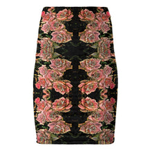 Cargar imagen en el visor de la galería, Estampados florales: Minifalda lápiz de diseñador Roses 06-01 