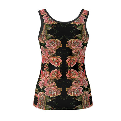 Floral Embosses: Roses 06-01 Designer Tank Top