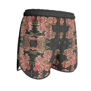 Estampados florales: Roses 06-01 Pantalones cortos para correr de diseñador para mujer