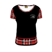 Load image into Gallery viewer, TRP Twisted Patterns 06: Digital Plaid 01-05A Ladies Designer Scoop Neck T-shirt