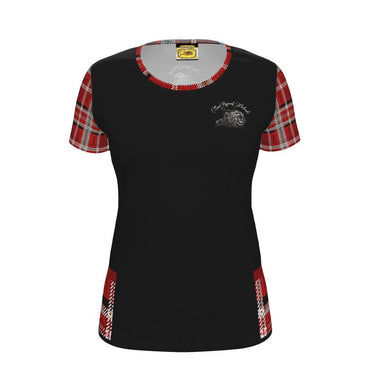 TRP Twisted Patterns 06: Digital Plaid 01-05A Camiseta de jersey de diseñador para mujer 