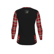 Load image into Gallery viewer, TRP Twisted Patterns 06: Digital Plaid 01-05A Ladies Designer Long Sleeve Jersey T-shirt