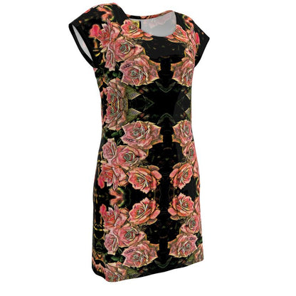 Floral Embosses: Roses 06-01 Tunic T-shirt Dress