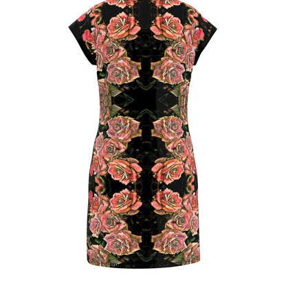 Floral Embosses: Roses 06-01 Tunic T-shirt Dress