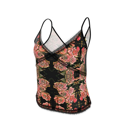 Floral Embosses: Roses 06-01 Lace Trim Cami
