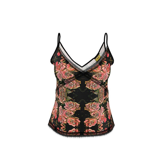 Estampados florales: Top camisero de diseñador Roses 06-01 