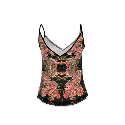 Floral Embosses: Roses 06-01 Lace Trim Cami
