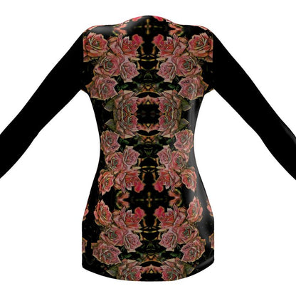 Floral Embosses: Roses 06-01 Jersey Cardigan