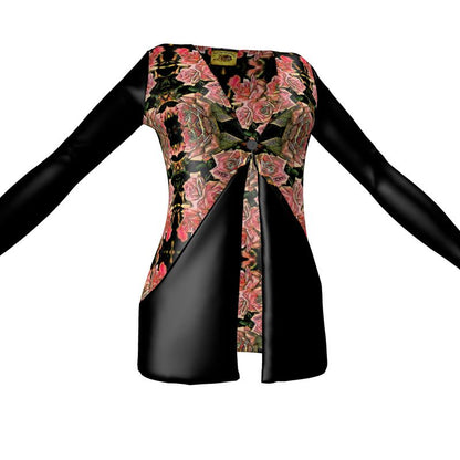 Floral Embosses: Roses 06-01 Jersey Cardigan