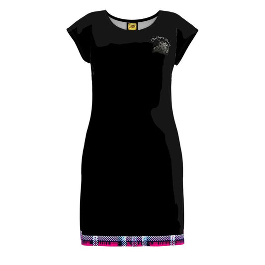 TRP Twisted Patterns 06: Digital Plaid 01-04A Designer Tunic T-shirt Dress