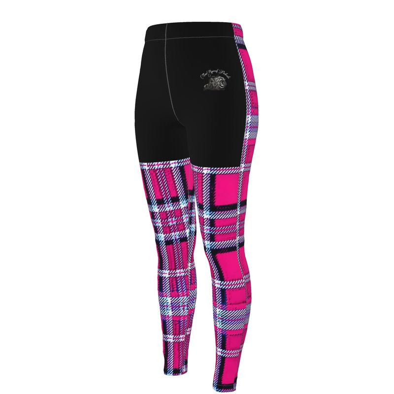 TRP Twisted Patterns 06: Digital Plaid 01-04A Diseñador Cindy Leggings de cintura alta 