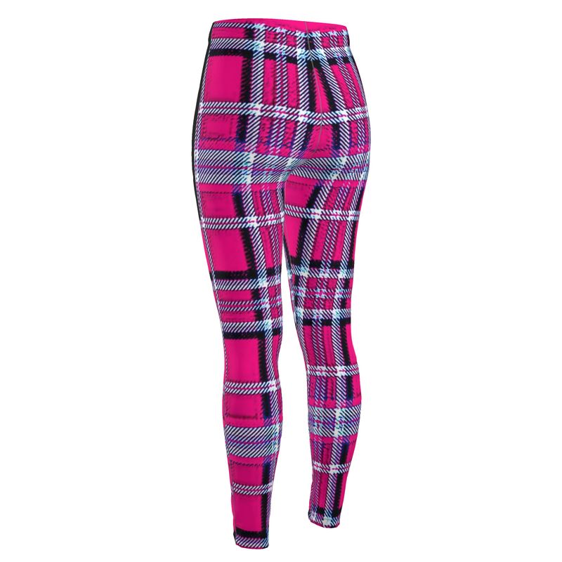 TRP Twisted Patterns 06: Digital Plaid 01-04A Diseñador Cindy Leggings de cintura alta 