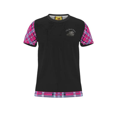 TRP Twisted Patterns 06: Digital Plaid 01-04A Camiseta de diseñador para mujer 