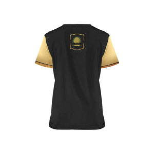 Yahuah-Tree of Life 03 Camiseta médica con cuello en V de diseñador para mujer 