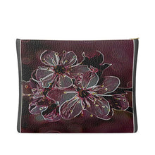 Cargar imagen en el visor de la galería, Estampados florales: Flores de cerezo pictóricas 01-04 Bolso de mano de cuero de diseñador 