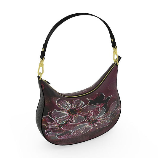 Floral Embosses: Pictorial Cherry Blossoms 01-04 Designer Hobo Bag