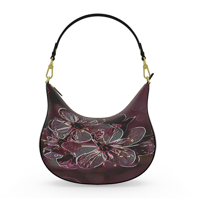 Floral Embosses: Pictorial Cherry Blossoms 01-04 Designer Hobo Bag