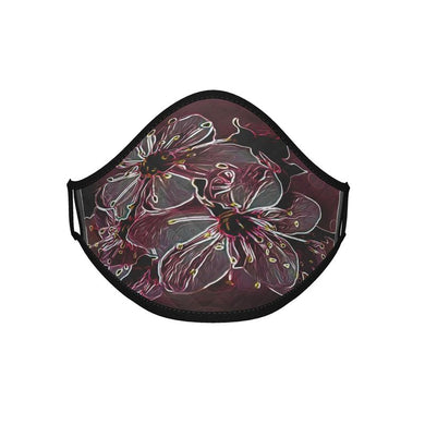 Relieve floral: Flores de cerezo pictóricas 01-04 Mascarilla de diseñador 
