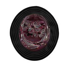 Cargar imagen en el visor de la galería, Relieve floral: Flores de cerezo pictóricas 01-04 Sombrero de pescador con ala moderna de diseñador 