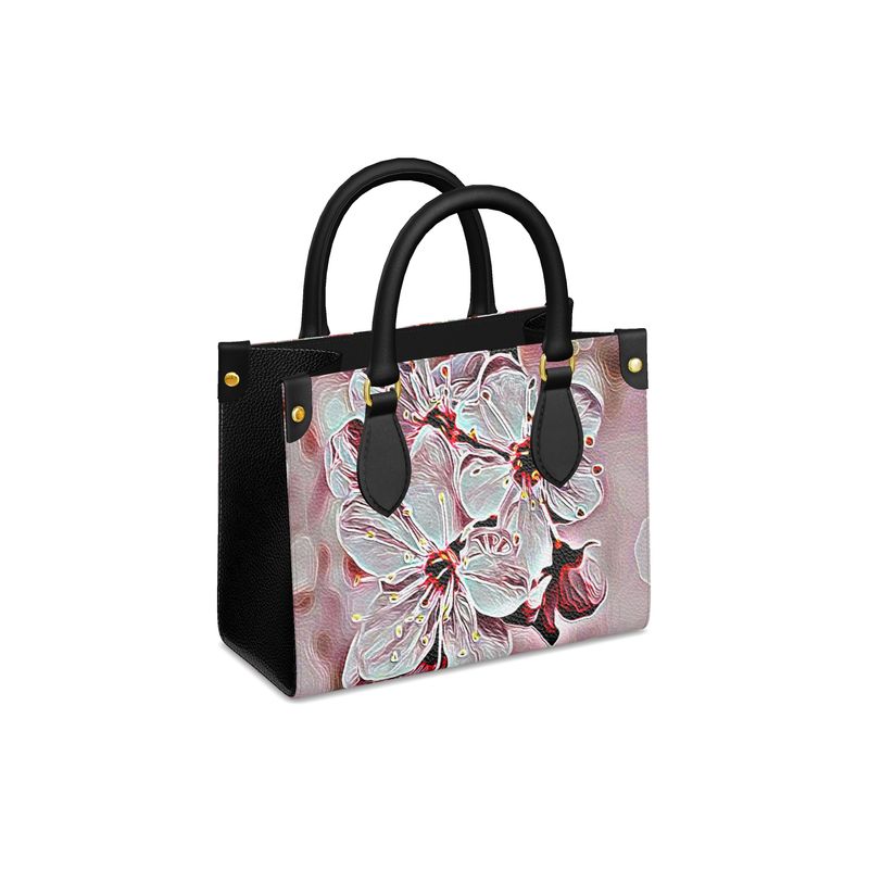 Floral Embosses: Pictorial Cherry Blossoms 01-03 Designer Mini Bonchurch Leather Shopper Bag