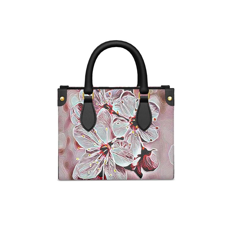 Floral Embosses: Pictorial Cherry Blossoms 01-03 Designer Mini Bonchurch Leather Shopper Bag