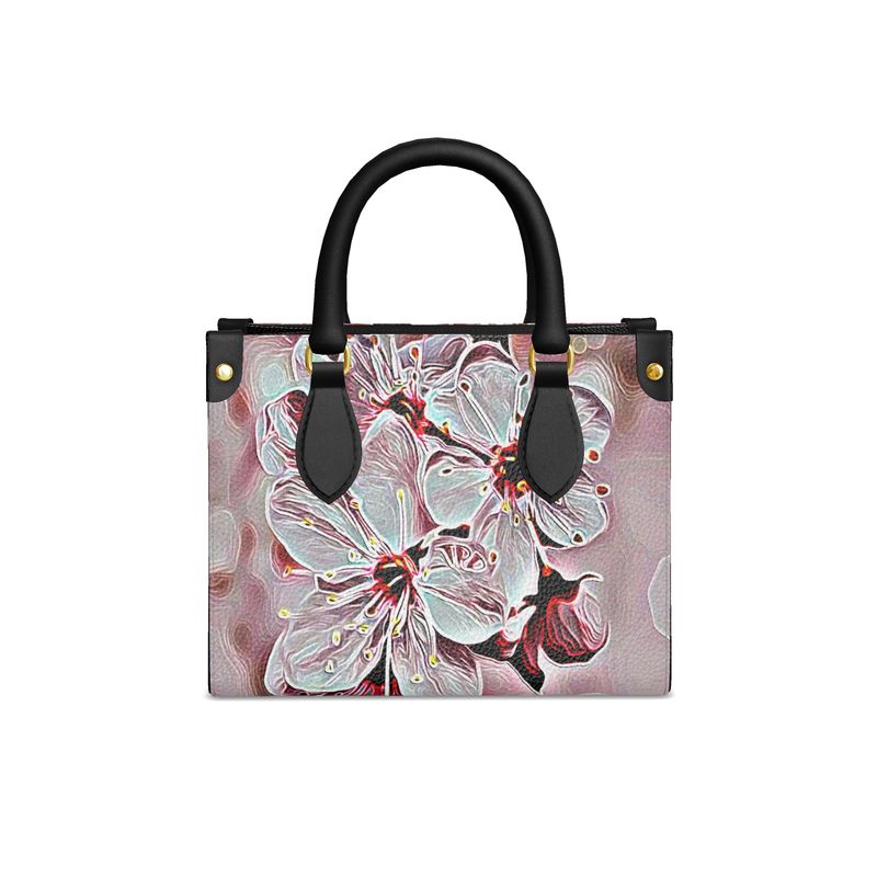 Floral Embosses: Pictorial Cherry Blossoms 01-03 Designer Mini Bonchurch Leather Shopper Bag