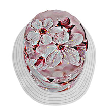 Cargar imagen en el visor de la galería, Relieve floral: Flores de cerezo pictóricas 01-03 Sombrero de pescador de ala estrecha de diseñador 