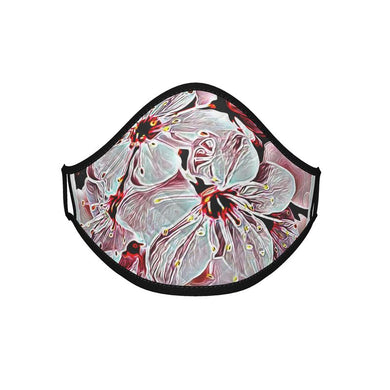 Relieve floral: Flores de cerezo pictóricas 01-03 Mascarilla de diseñador 