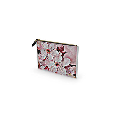 Estampados florales: Flores de cerezo pictóricas 01-03 Bolso de mano de cuero de diseñador