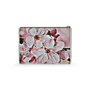 Estampados florales: Flores de cerezo pictóricas 01-03 Bolso de mano de cuero de diseñador