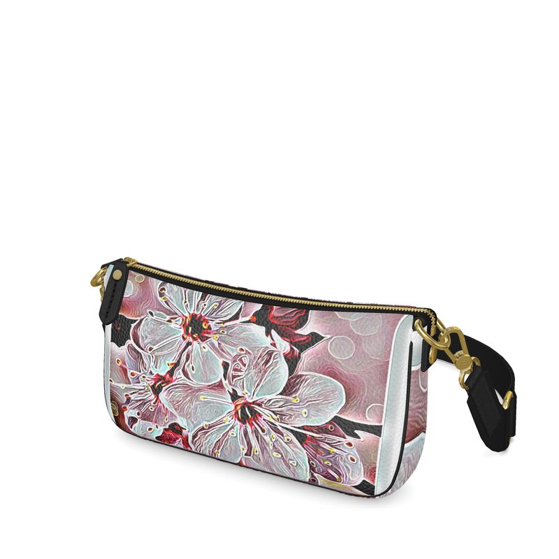 Floral Embosses: Pictorial Cherry Blossoms 01-03 Designer Baguette Bag (Shoulder/Grab Strap)