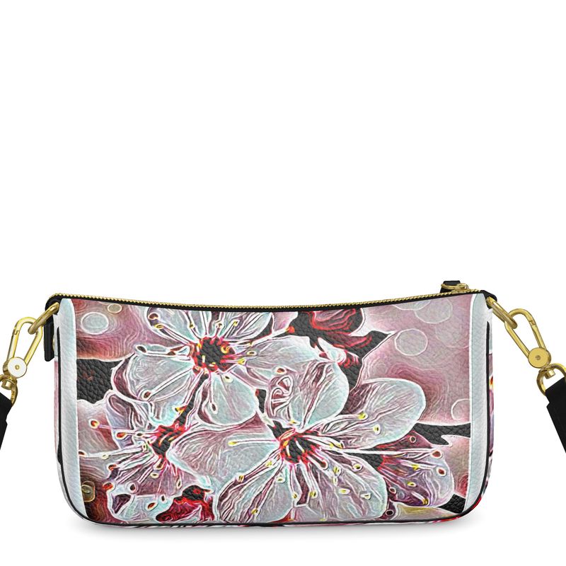 Floral Embosses: Pictorial Cherry Blossoms 01-03 Designer Baguette Bag (Shoulder/Grab Strap)