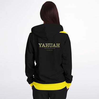 Yahuah-Name Above All Names 02-02 Designer Triblend Fleece Lined Unisex Zip Hoodie