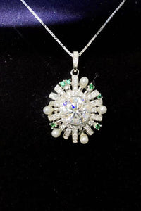 2 Carat 925 Sterling Silver Moissanite Solitaire Pendant Necklace