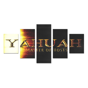 Yahuah-Master of Hosts 01-03 Impresiones artísticas en lienzo para pared (sin marco) 5 piezas/juego B 