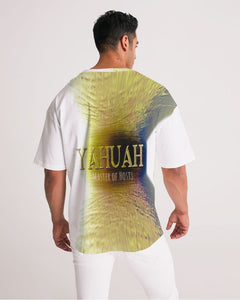 Yahuah-Master of Hosts 02-02A Camiseta de diseñador premium con hombros caídos y peso pesado para hombre 