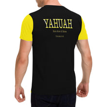 Cargar imagen en el visor de la galería, Yahuah-Name Above All Names 02-02 Camiseta con bolsillo de parche para hombre (Estilo 02) 