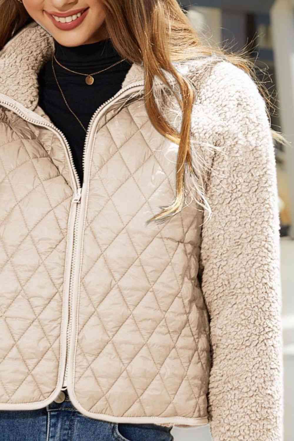 Stand Collar Raglan Padded Puffer Jacket (5 colors)