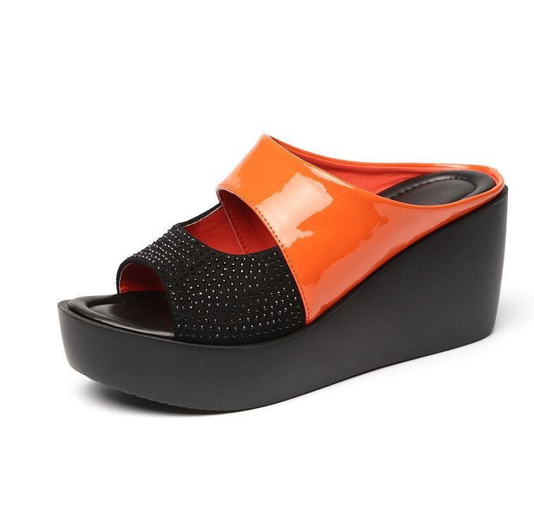 Korean Slip On Slope Platform Sandals